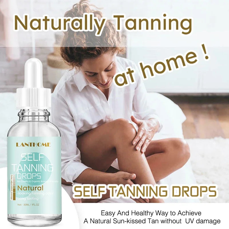 30ml Self -Tanning Drops Body Self Tanner Sunless Tanning Lotion for Natural-Looking Tanner For Body Skin Care