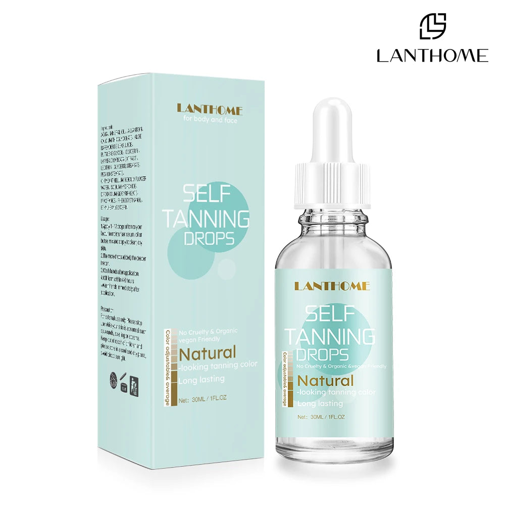30ml Self -Tanning Drops Body Self Tanner Sunless Tanning Lotion for Natural-Looking Tanner For Body Skin Care